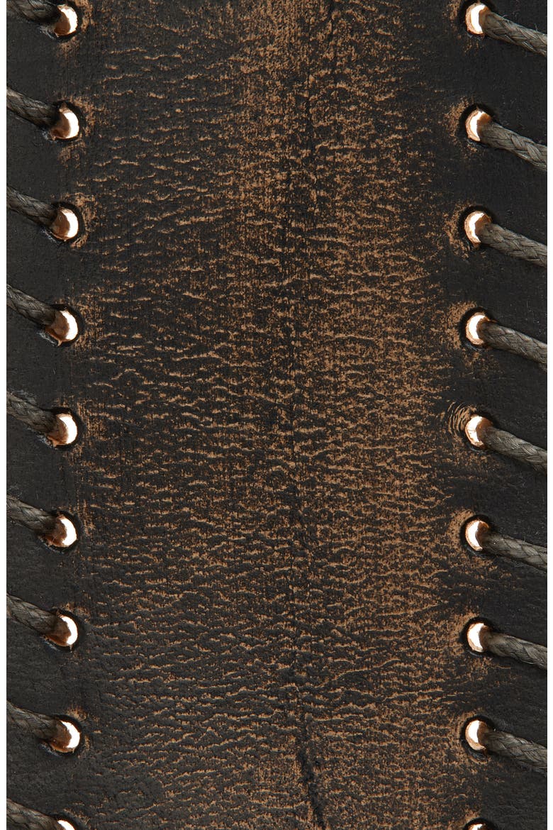Friday Whipstitch Leather Belt, Alternate, color, VINTAGE BLACK LEATHER