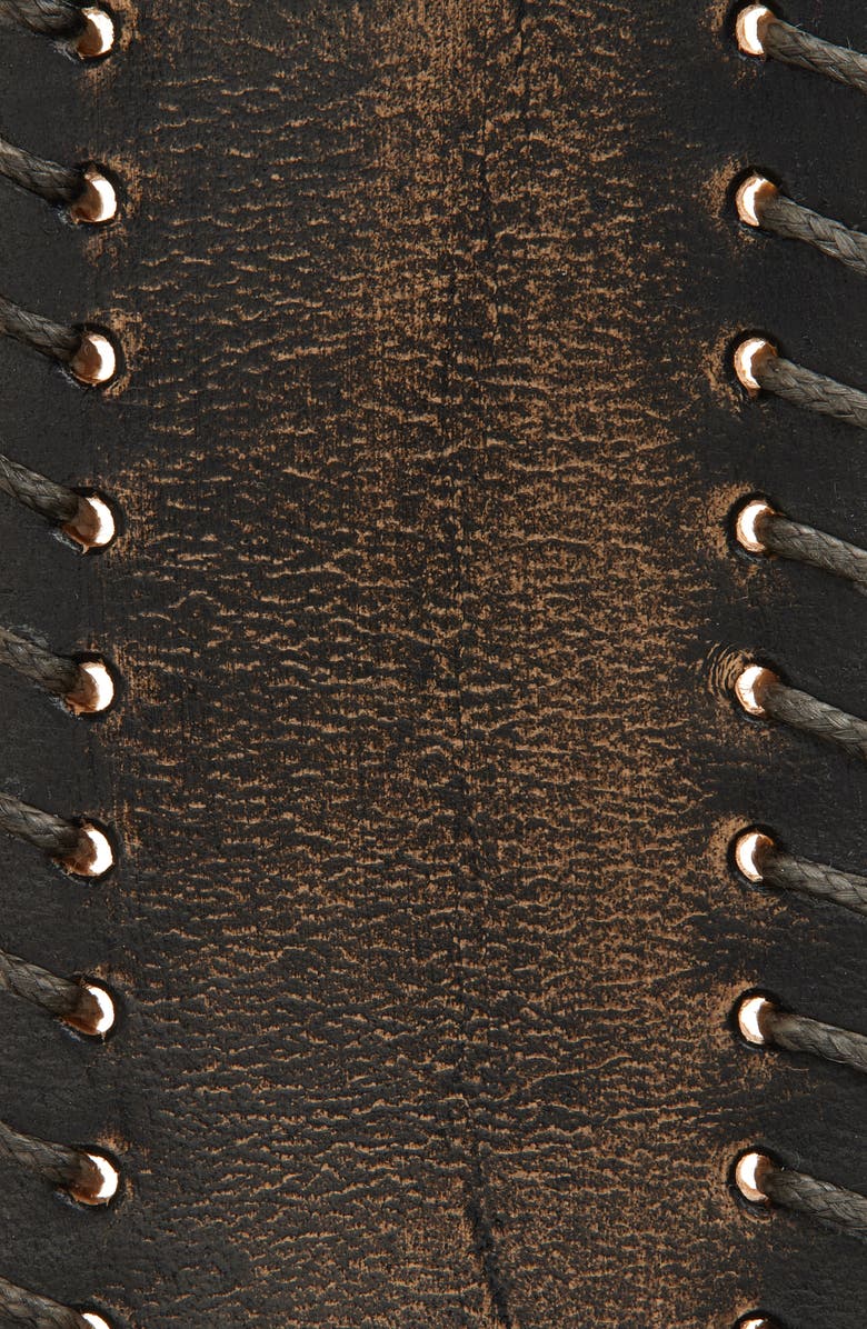 OUR LEGACY Friday Whipstitch Leather Belt, Alternate, color, Vintage Black Leather