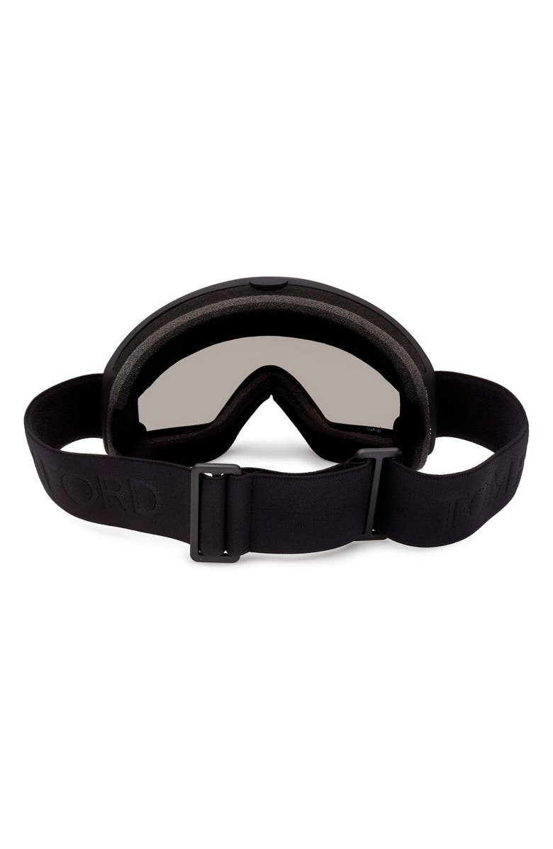 TOM FORD Mirrored Ski Mask, Alternate, color, Matte Black / Blue Mirror Lens