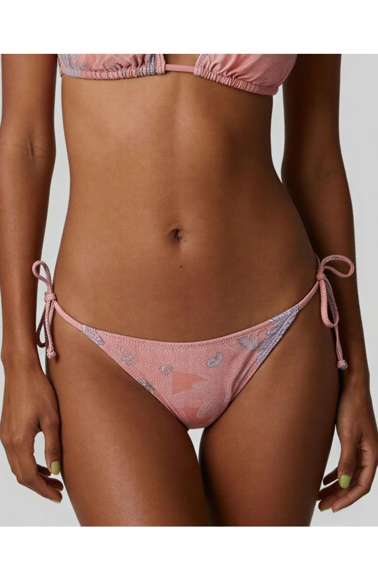 Lords of Harlech Paisley Explosion Womens Bikini Bottom, Main, color, Paisley Explosion Coral