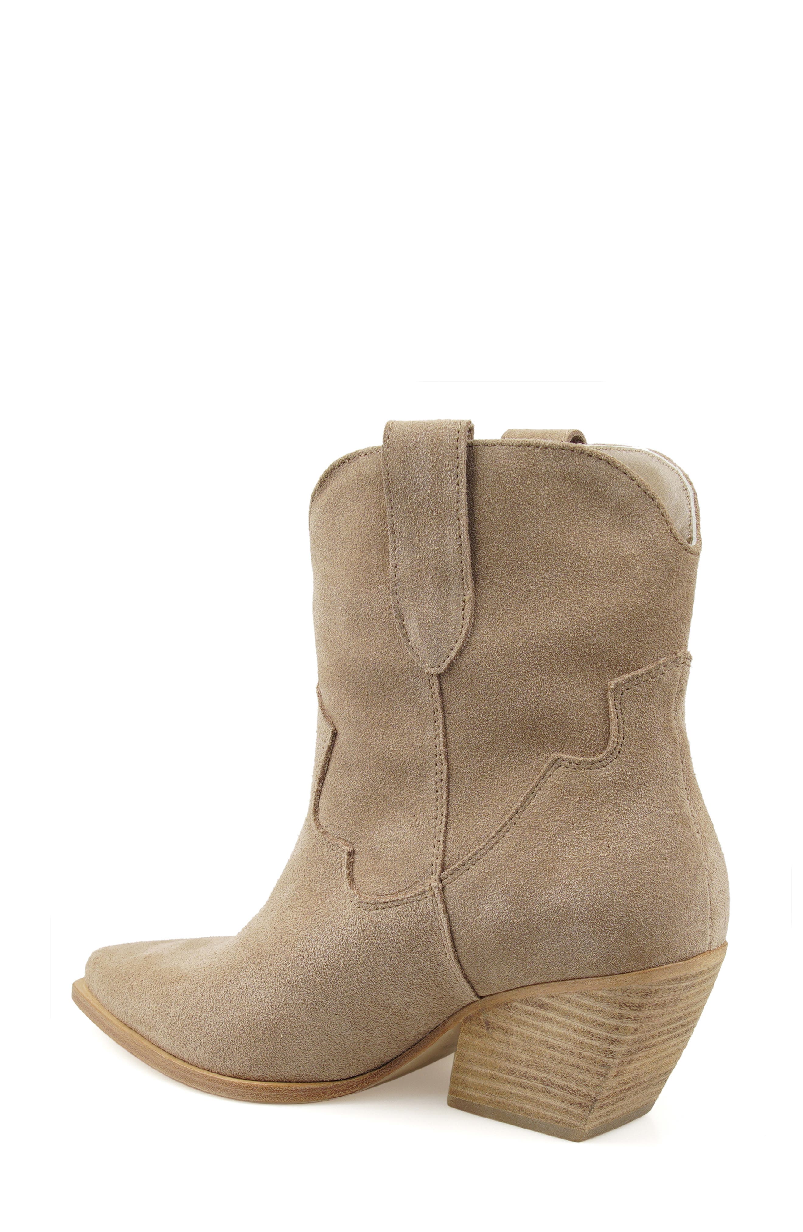Victoryy Pointed Toe Western Boot, Alternate, color, SAND SUEDE
