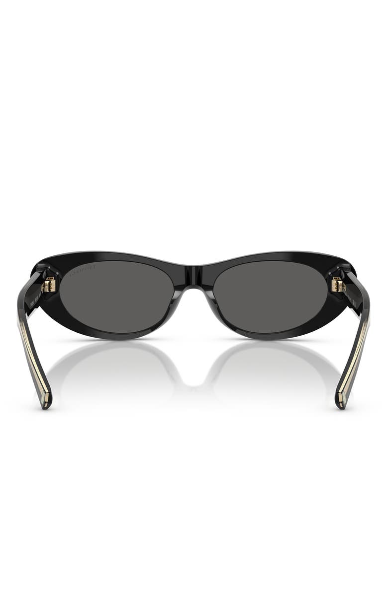 Tiffany & Co. 55mm Oval Sunglasses, Alternate, color, Black / Dark Grey