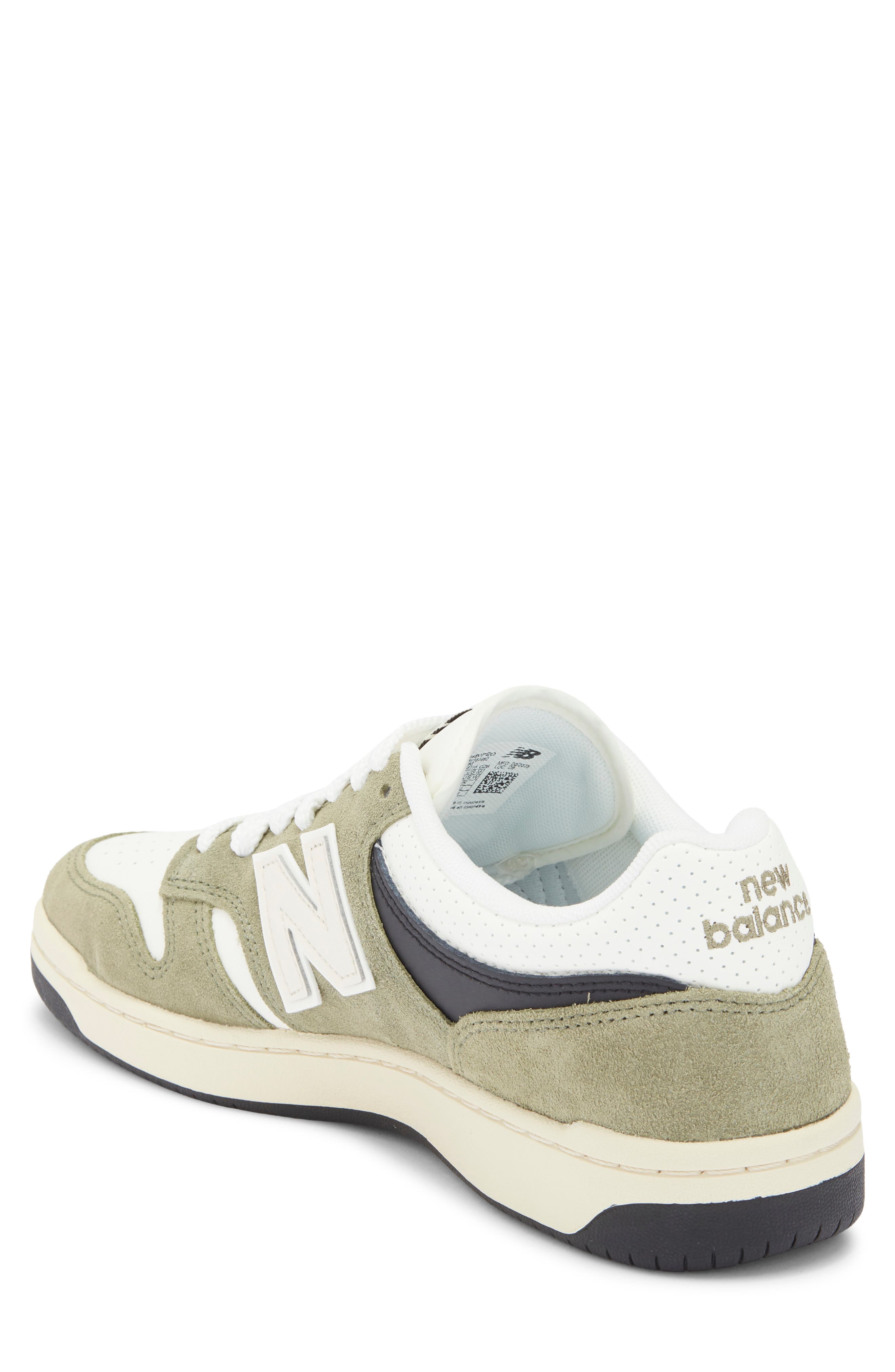 New Balance 480 Basketball Sneaker, Alternate, color, Dark Olivine/ Sea Salt