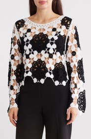 Forgotten Grace Crochet Lace Top