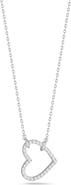 SPHERA MILANO Cubic Zirconia Open Heart Pendant Necklace