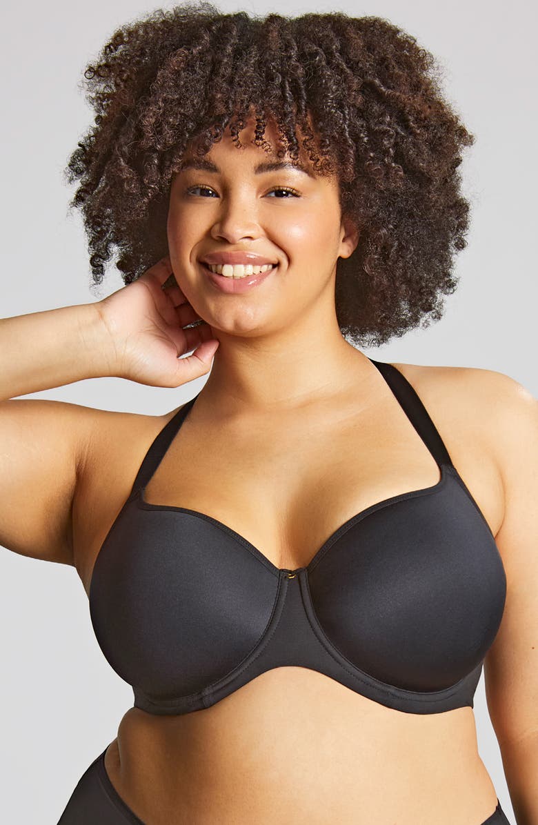 Panache Elegance Underwire Smooth Spacer T-Shirt Bra, Alternate, color, Noir