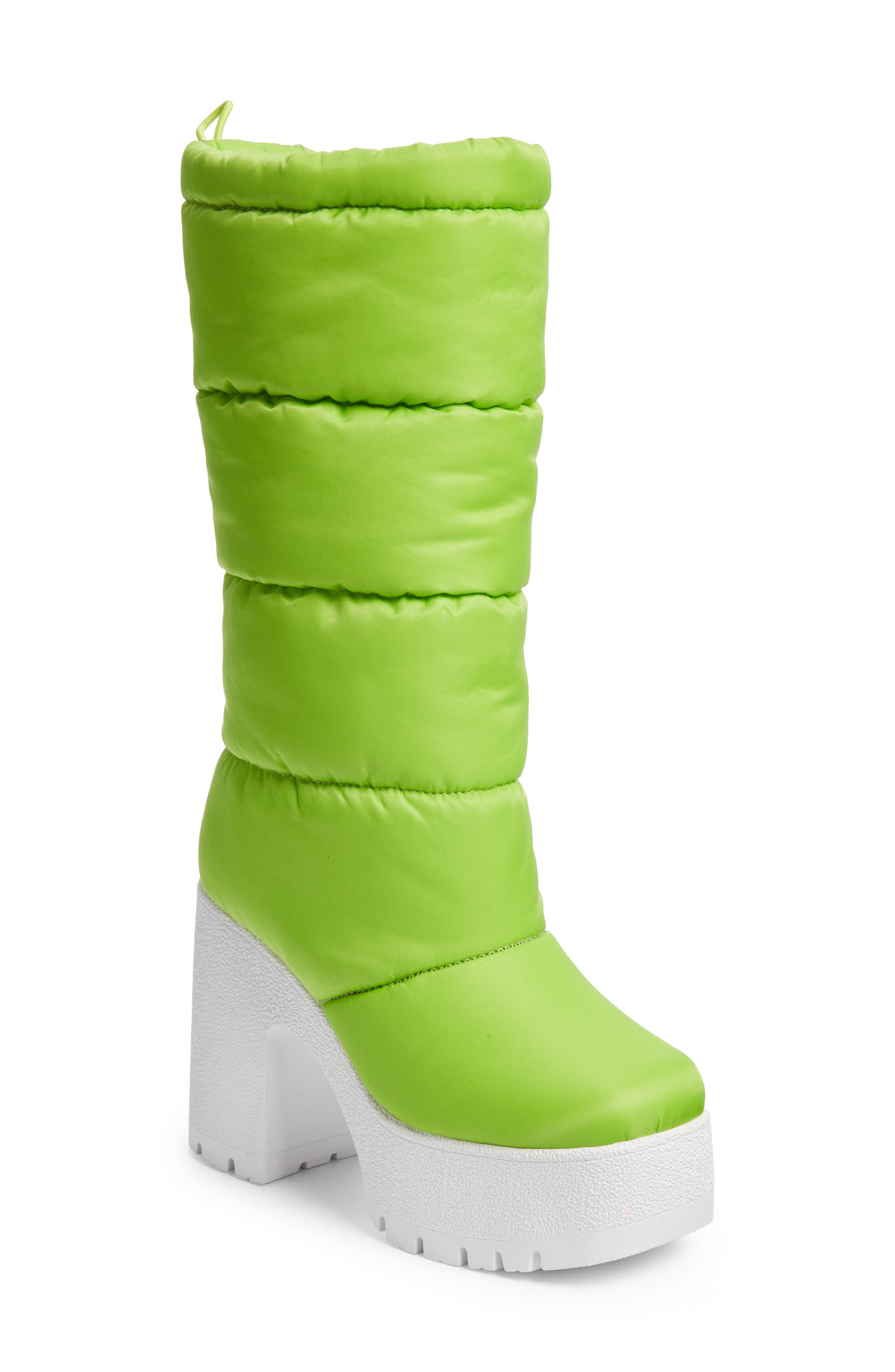 Snow Doubt Platform Winter Boot, Main, color, GREEN WHITE