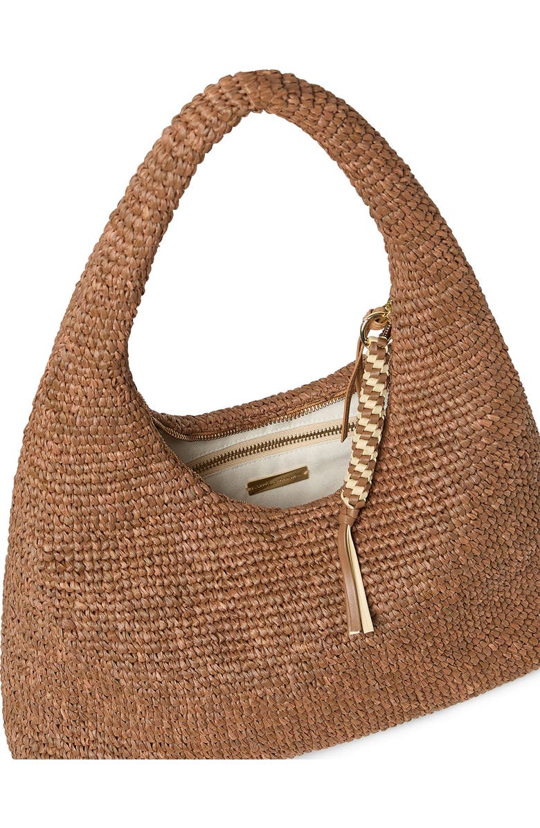 Loeffler Randall Willow Woven Raffia Hobo Bag, Alternate, color, Brown