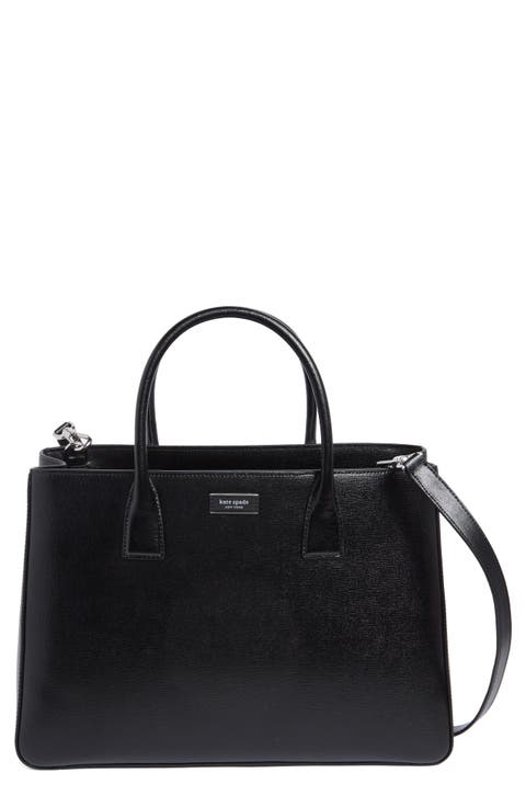 Sam Icon Shiny Saffiano Leather Tote