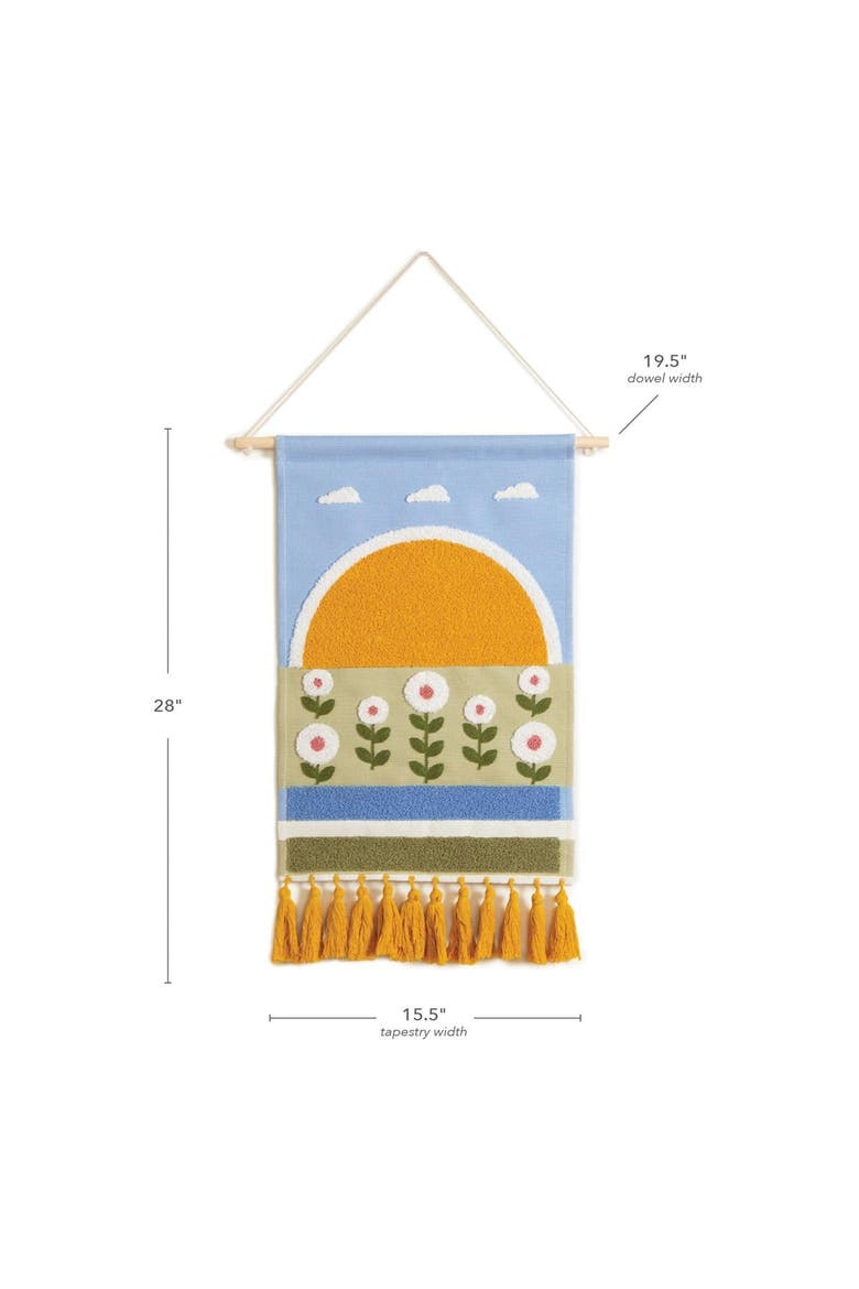 Spring Classroom Tapestry, Alternate, color, orange