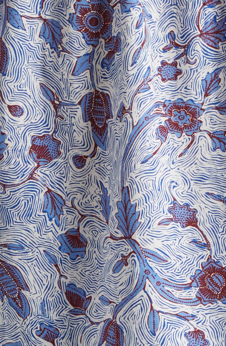 Ulla Johnson Perline Floral Print Silk Top, Alternate, color, Gardenia