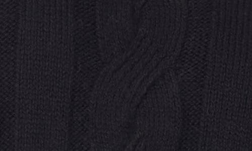 Cece Short Sleeve Cable Stitch Sweater In Black