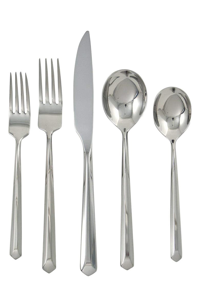 Ginkgo Flatware Roberto 44-Piece Flatware Set, Main, color,
