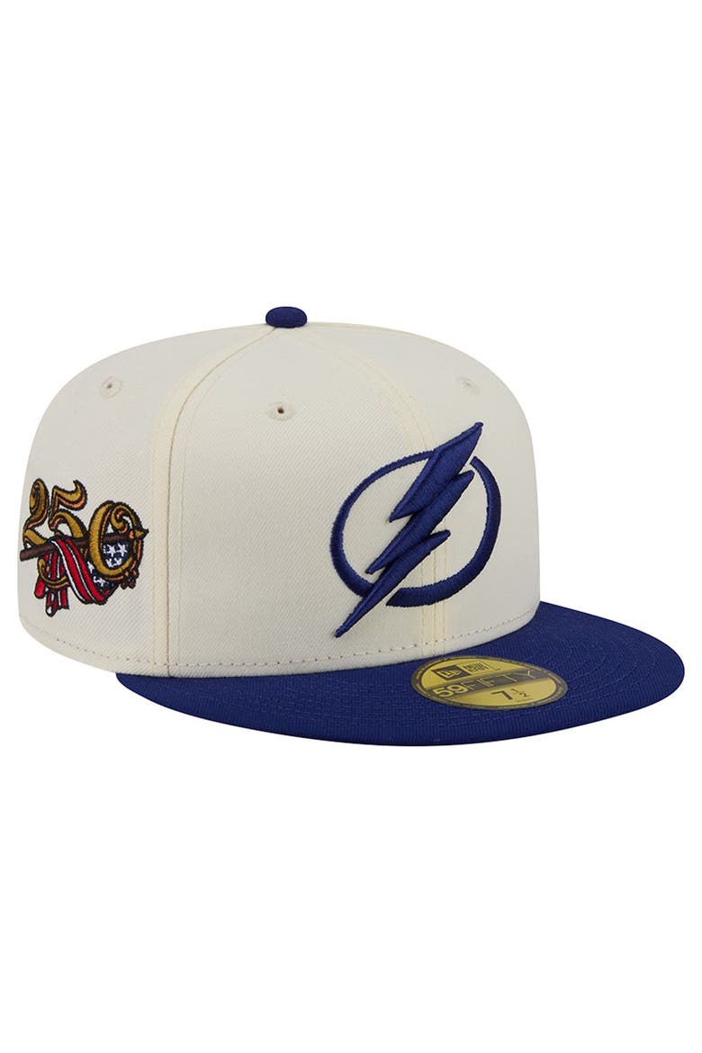 Men's New Era  Cream Tampa Bay Lightning America's 250th Two-Tone 59FIFTY Fitted Hat, Main, color, Cream