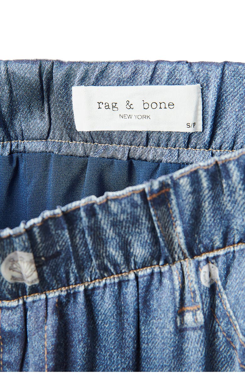 rag & bone rb Miramar Satin Pull-On Bubble Pants, Alternate, color, Jasper
