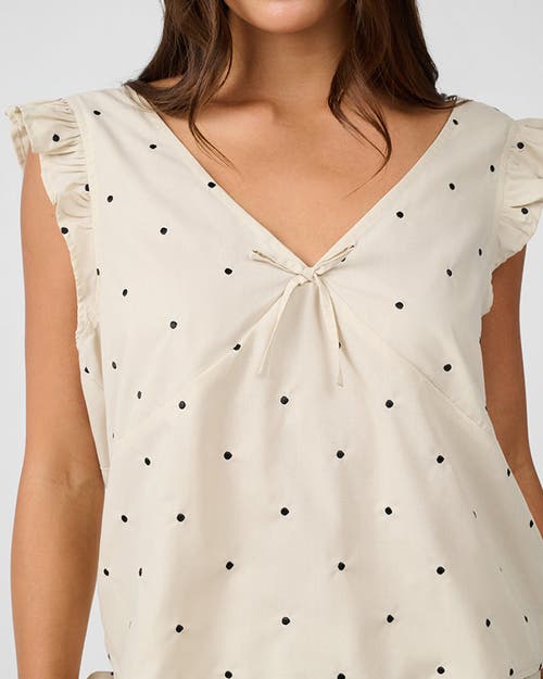 Weworewhat Ruffle Sleeve Boxy Top In Neutral