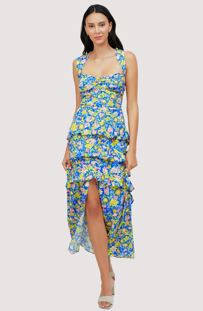 Lost + Wander Escapade Floral Tiered Maxi Sundress, Alternate, color,