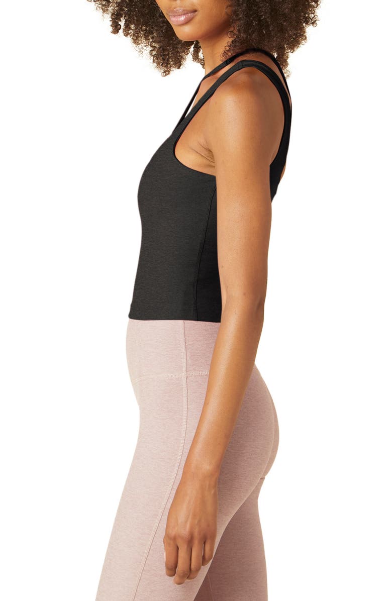 Beyond Yoga Shapeshift Asymmetric Crop Tank, Alternate, color, Darkest Night