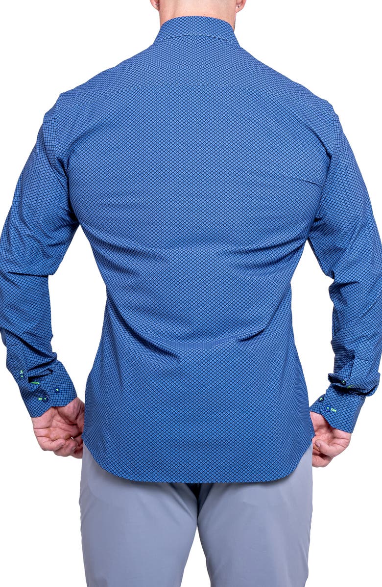 Maceoo Fibonacci Resistance Contemporary Fit Button-Up Shirt, Alternate, color, Blue