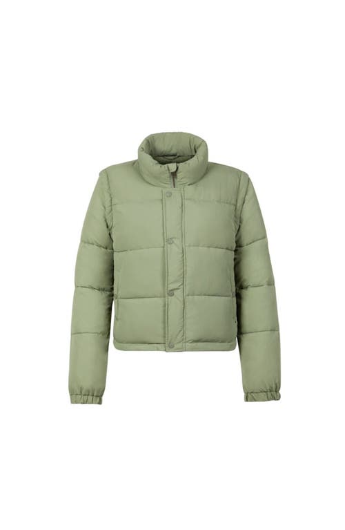 Vitality Convertible Puffer In Matcha