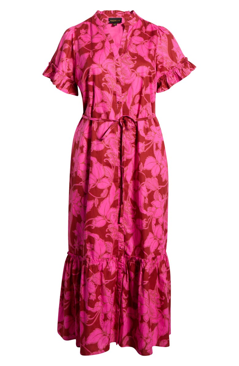 SUGARLIPS Craney Floral Alna Maxi Shirtdress, Alternate, color,