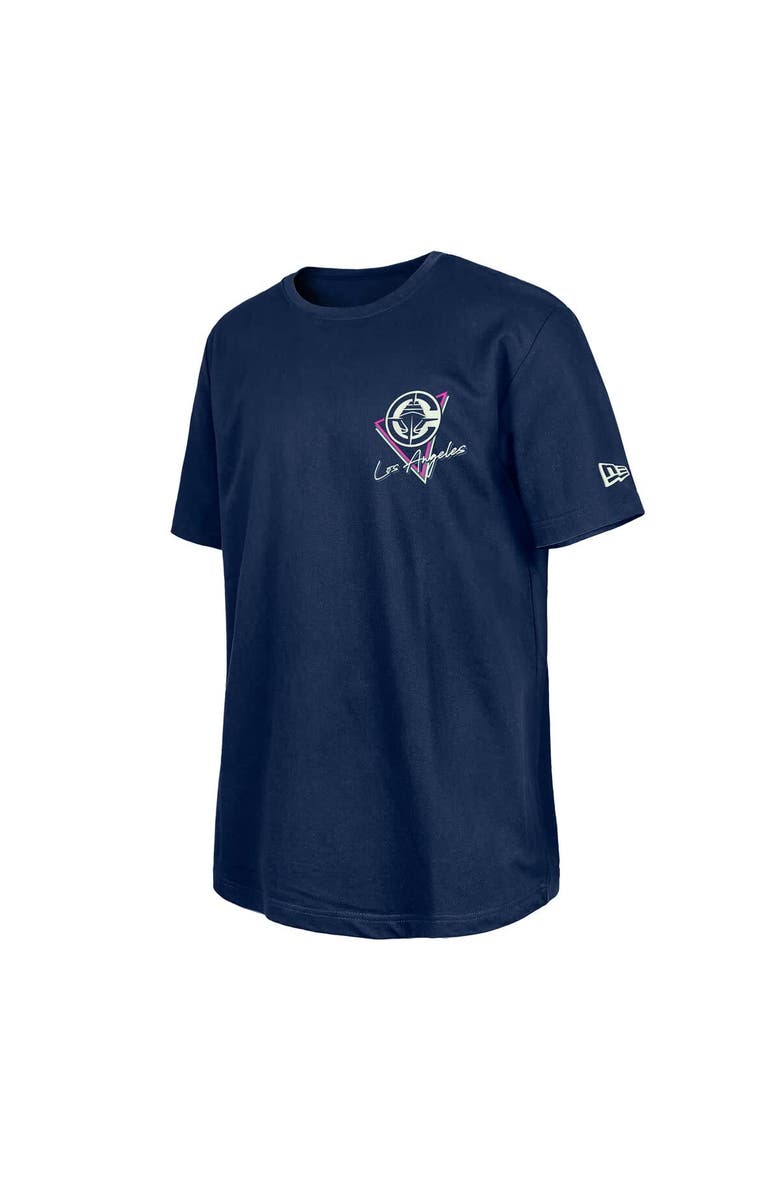 New Era Navy LA Clippers Glow-in-the-Dark T-Shirt, Alternate, color, Navy