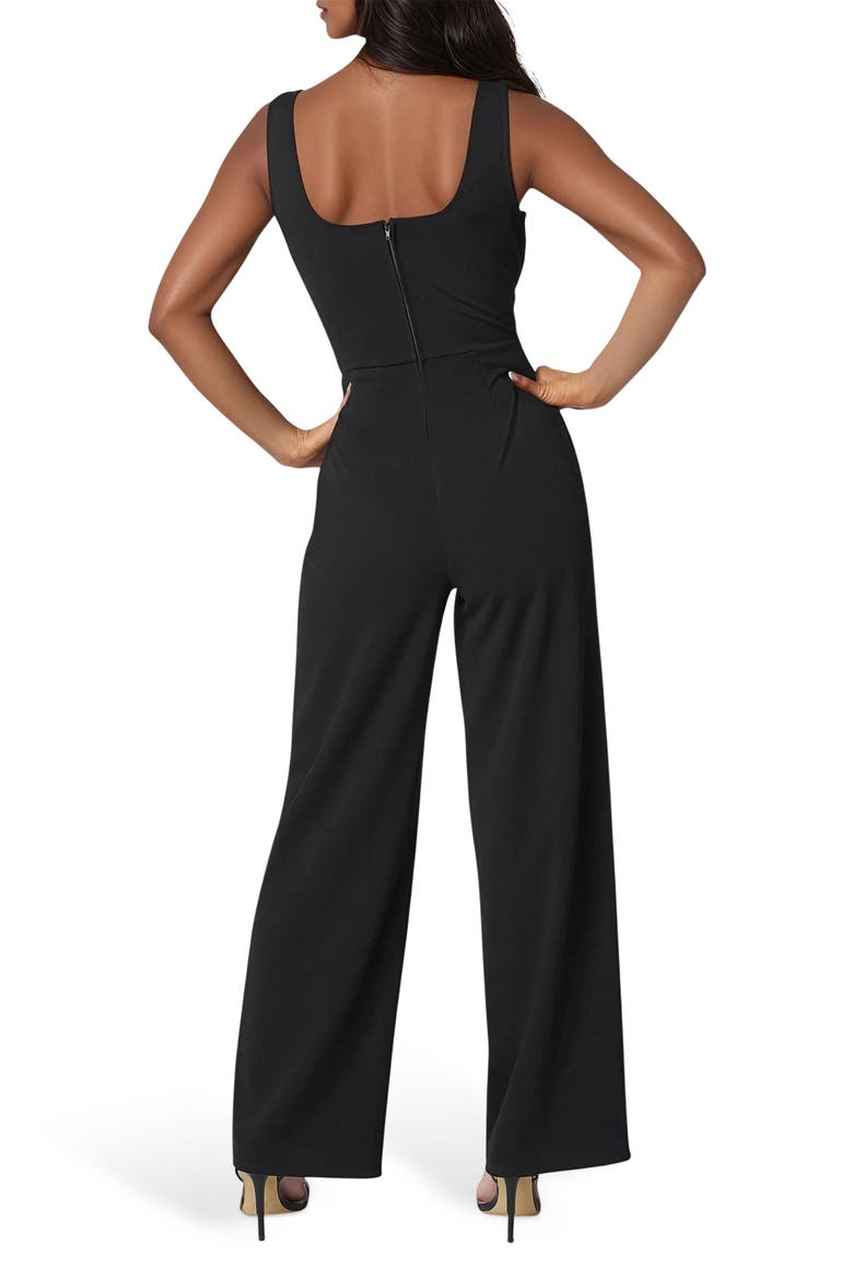 Corset Jumpsuit, Alternate, color, BLACK