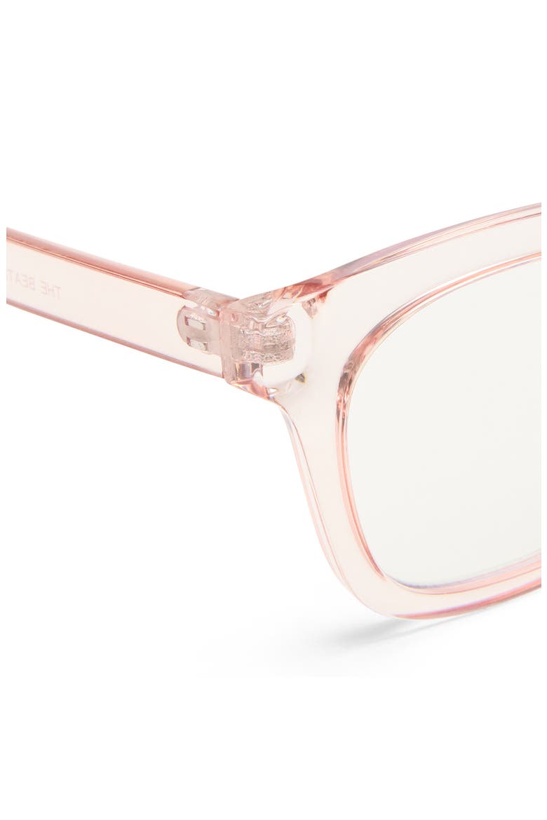 The Beatrix 48mm Square Blue Light Blocking Reading Glasses, Alternate, color, ROSEWATER