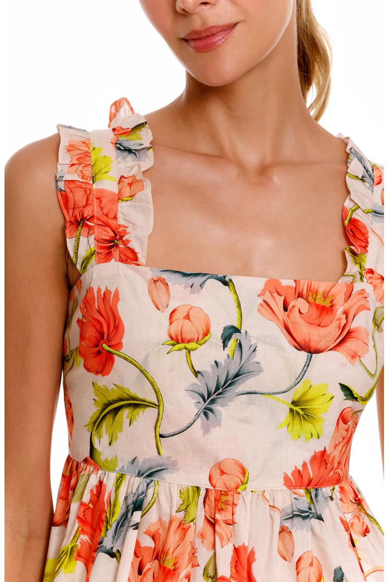 Mika Floral Cotton Nightgown, Alternate, color, LIGHT BEIGE