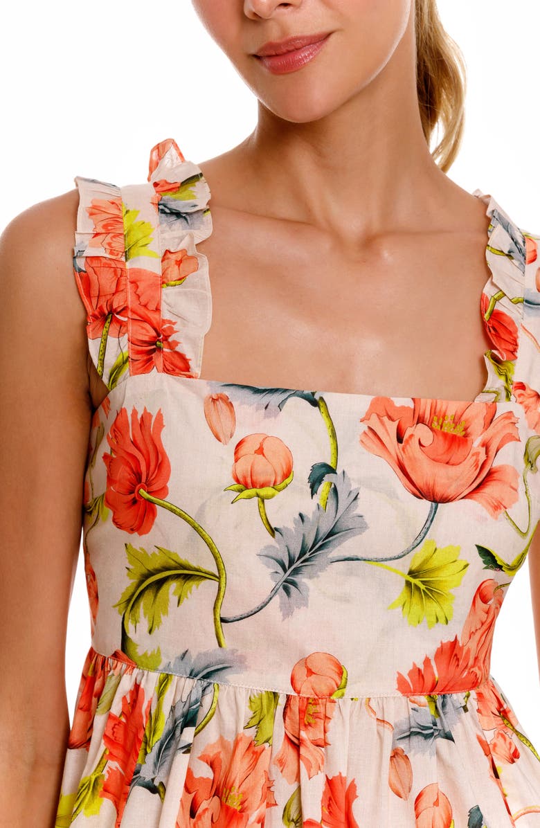 The Lazy Poet Mika Floral Cotton Nightgown, Alternate, color, Light Beige