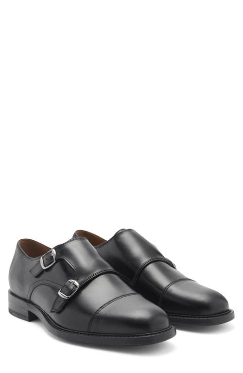 Mango Double Monk Strap Shoe In Black