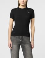 PHILIPP PLEIN Knitted T-Shirt Sexy Pure Fit Monogram Monogram Women