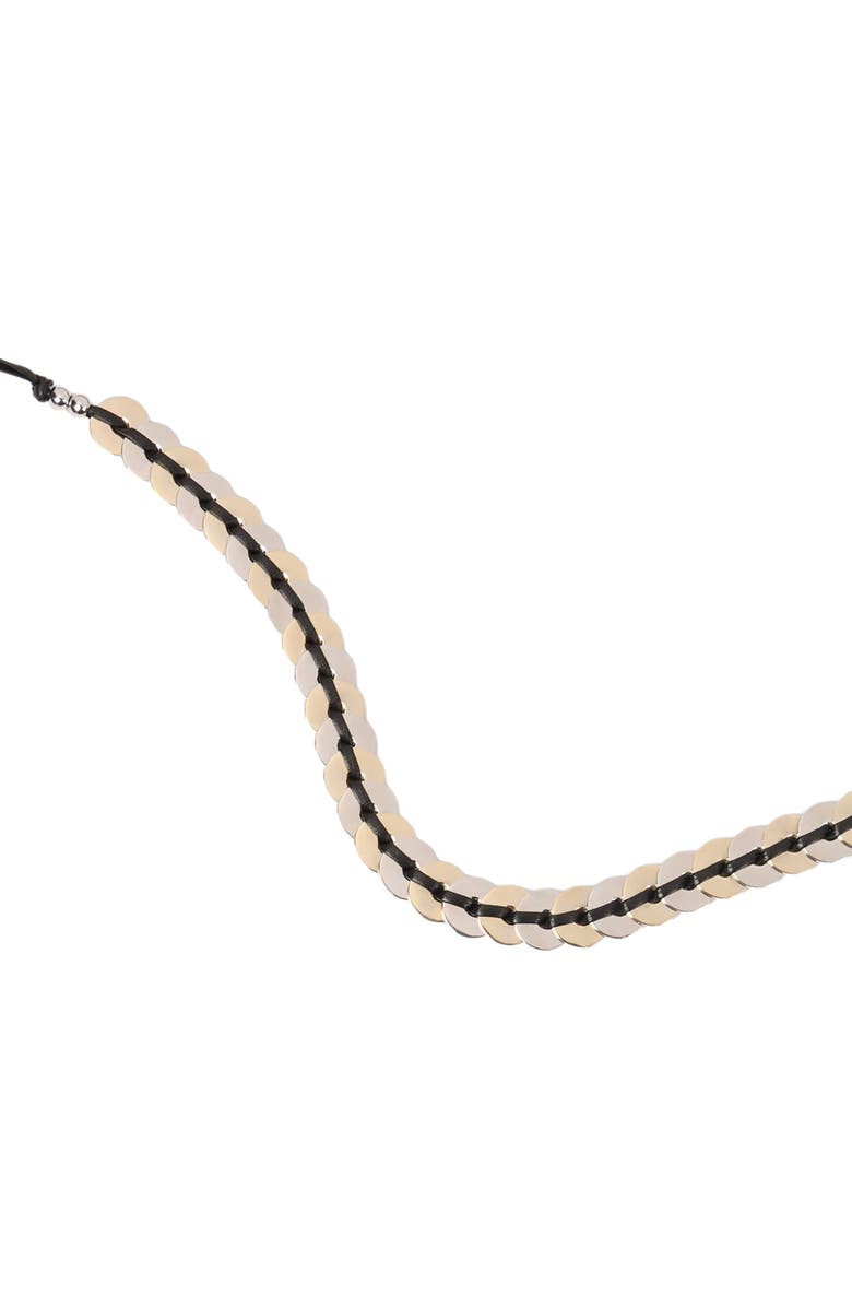 SANDRO Jewellery belt with leather tie, Alternate, color, Silver