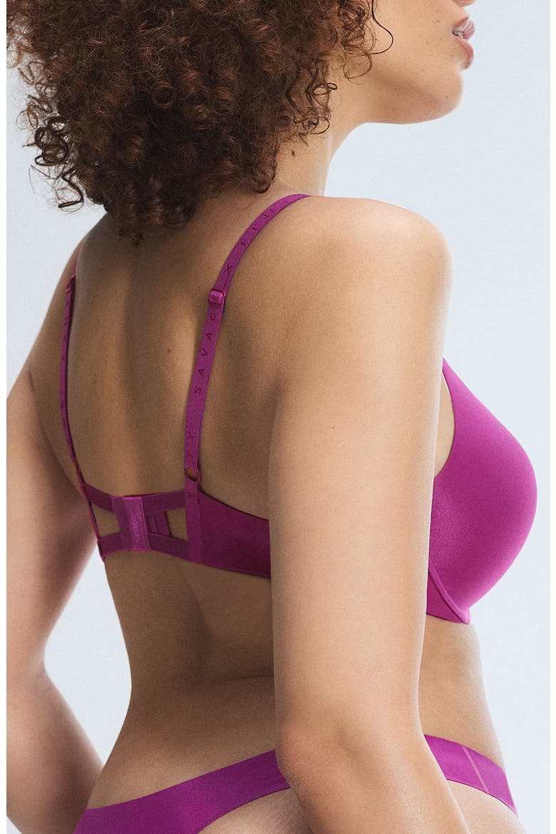 Microfiber Push-Up Bra, Alternate, color, PURPLE FLEUR