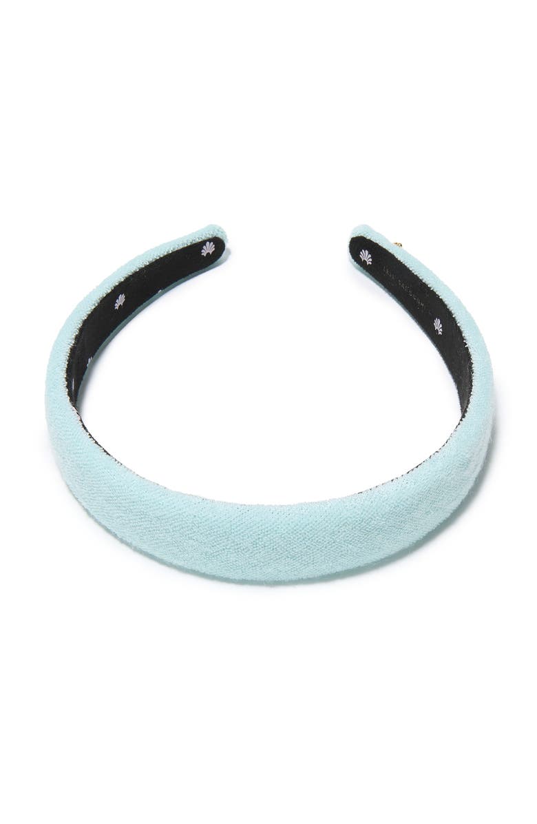 Lele Sadoughi Charlotte Terry Headband, Alternate, color, Seafoam
