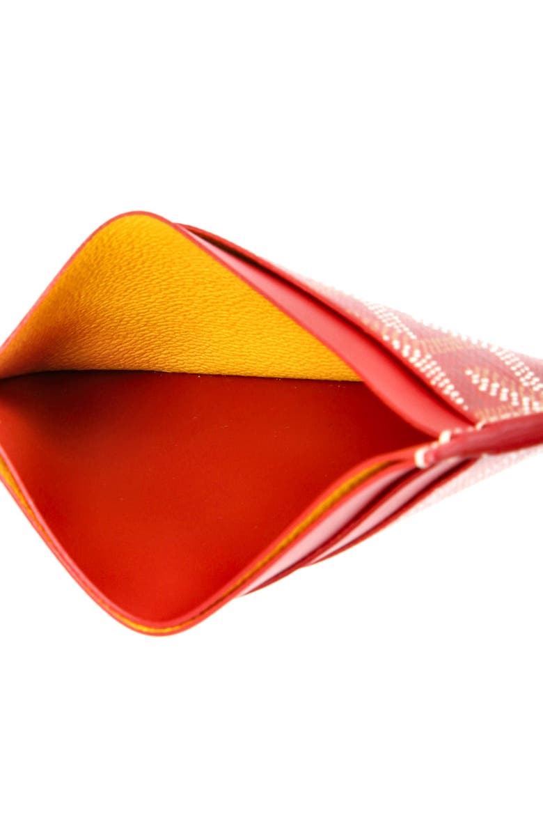 Saint Sulpice Card Holder Coated Canvas, Alternate, color, Red