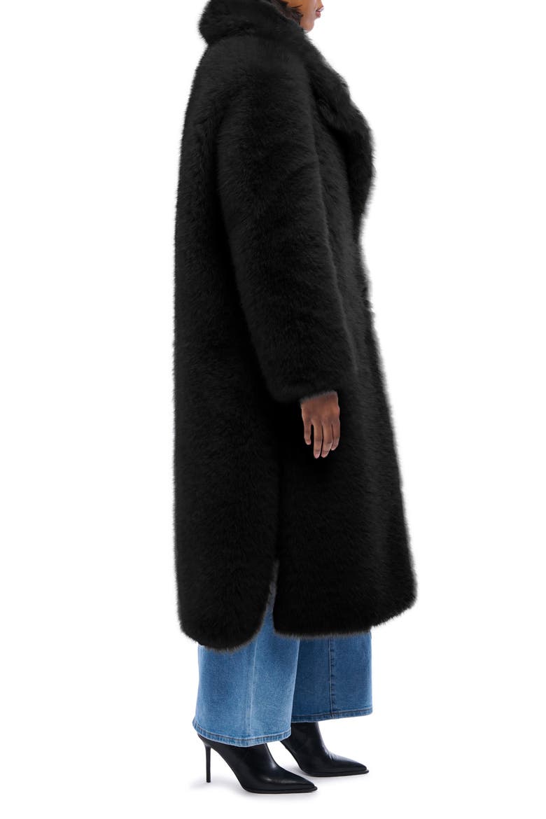 Bcardi Faux Fur Coat, Alternate, color, BLACK