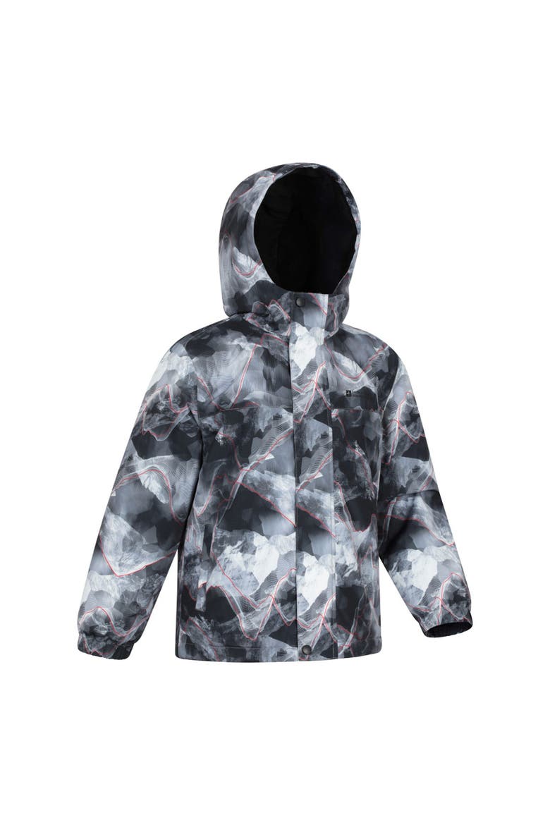 Childrens/Kids Polar Zone Printed Jacket & Salopettes Set, Alternate, color, Dark Grey