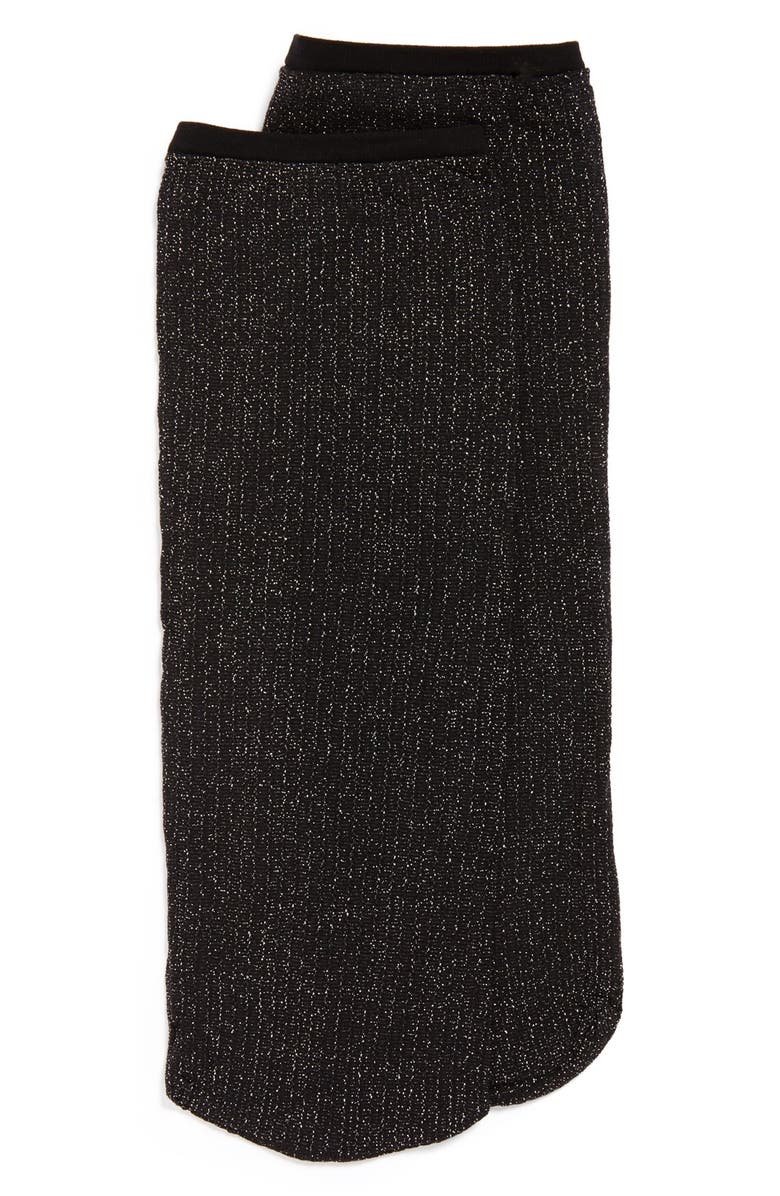 Hue Metallic Pinstripe Anklet Socks, Alternate, color, 