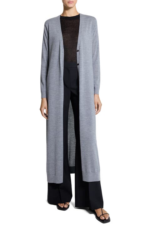 Merino Wool Longline Cardigan