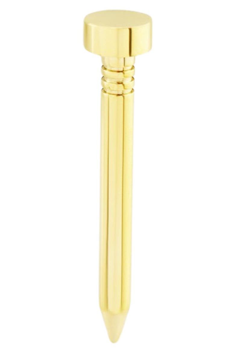 Nail Single Earring, Main, color, GOLD
