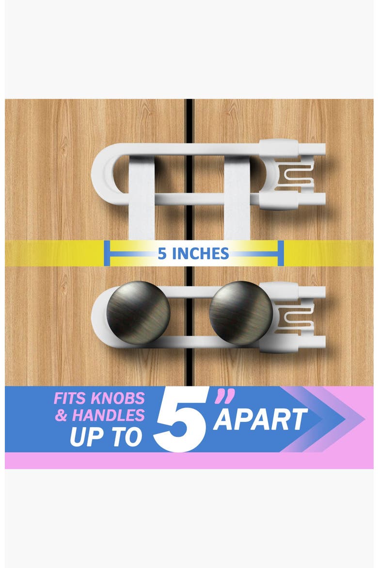 Sliding Cabinet Locks, Alternate, color, White 8 Pack
