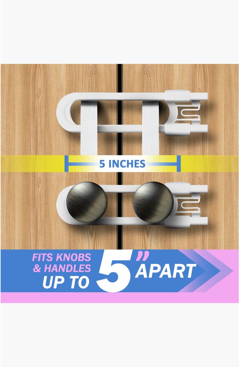 Jool Baby Sliding Cabinet Locks, Alternate, color, White 8 Pack