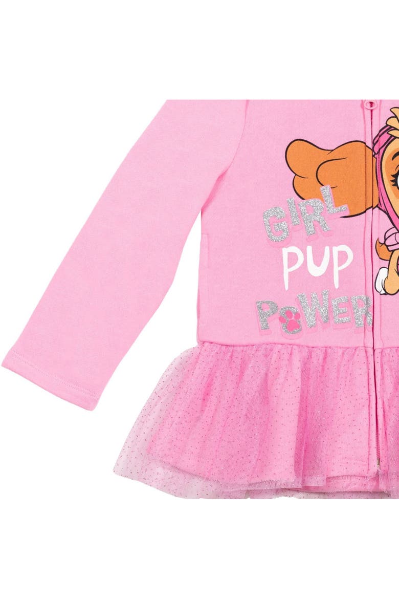 Skye Girls' Fleece Zip-Up Hoodie, Alternate, color, Skye Pink