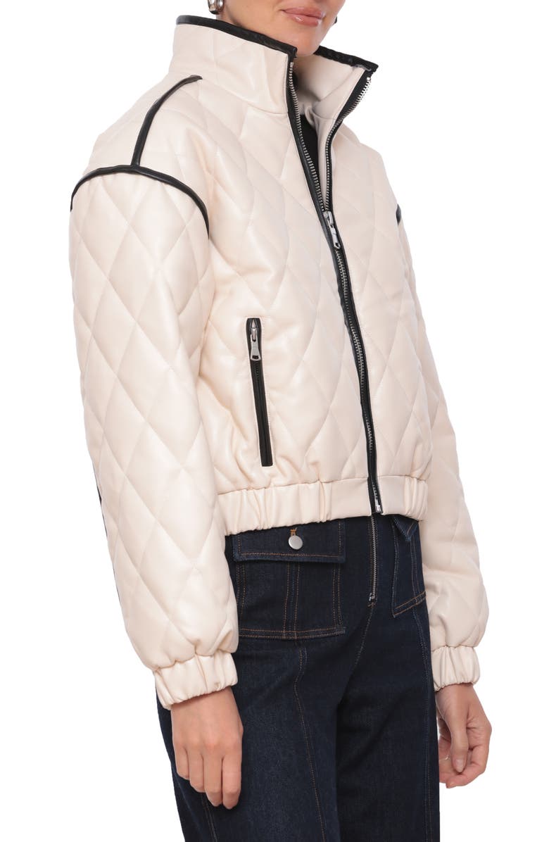 Avec Les Filles Diamond Quilted Bomber Jacket, Alternate, color, 
