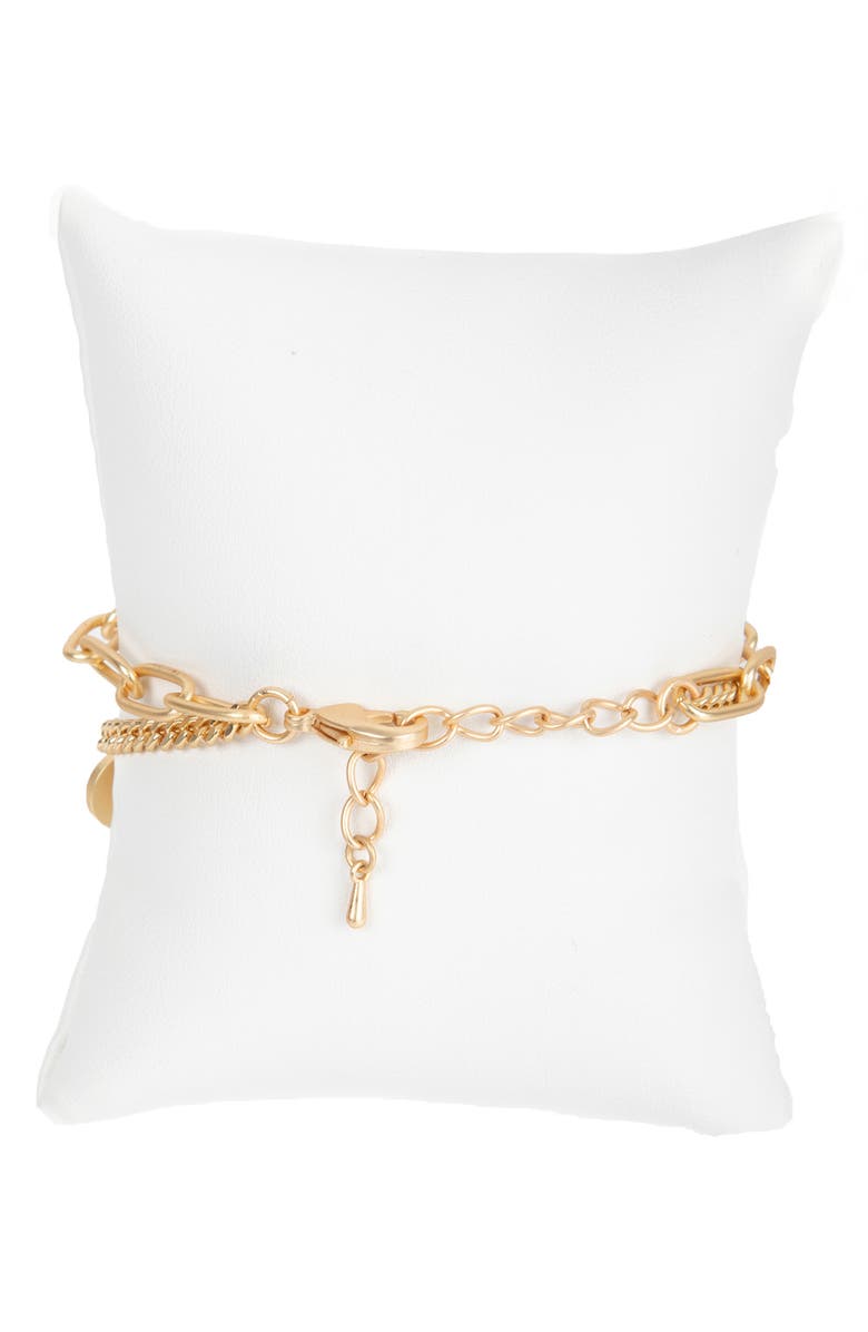 SAACHI Disc Charm Layered Chain Bracelet, Alternate, color, 