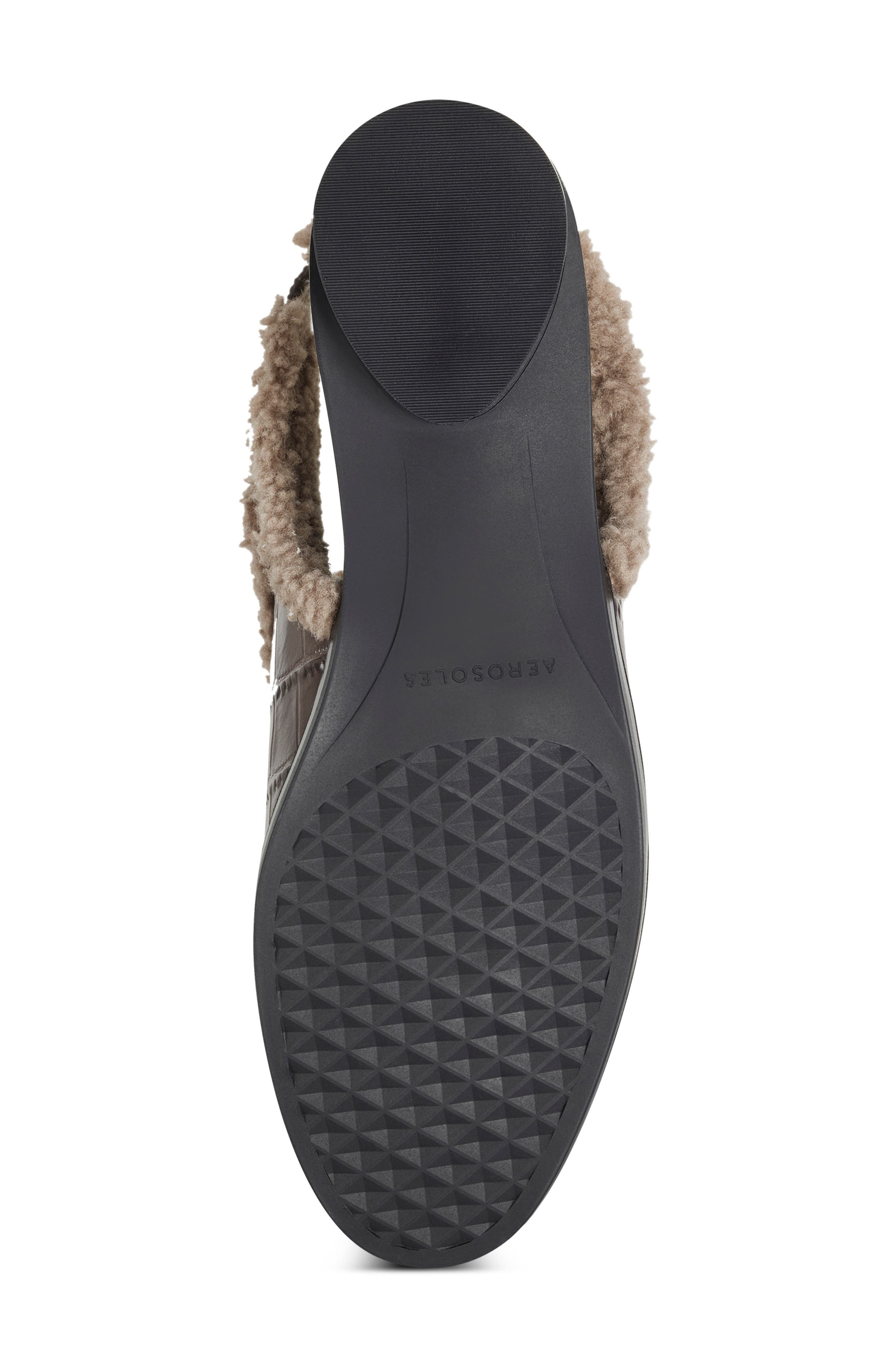 Aerosoles Gabrielle Faux Shearling Slingback Loafer, Alternate, color, 