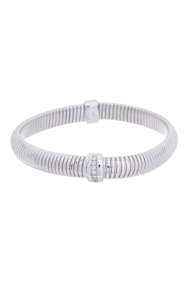 Diamond Cuff Bangle, Main, color, WHITE