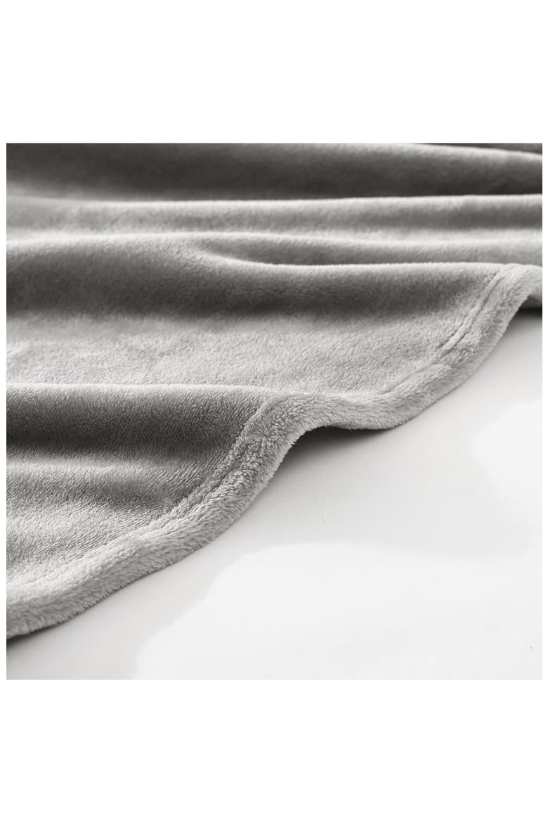 Plush Fleece Throw Blanket, Alternate, color, GREY