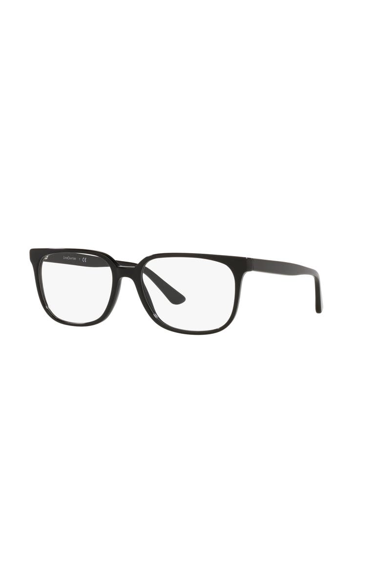 58mm Rectangle optical glasses, Main, color, Black